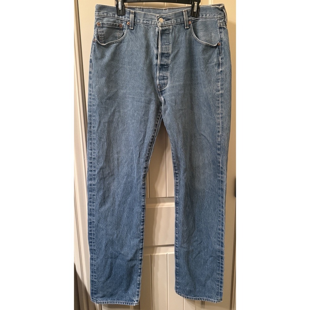 Levi’s 501 Jeans 38x38 (36x34) Button Fly Medium Wash Straight Leg Western
